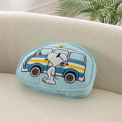 Berkshire Peanuts® Plush Throw Pillow, Gift Idea, Snoopy Cute Character Shaped Cushion, Soft Cozy Decor for Bed Couch Chair(Snoopy Van Life Pillow All Colorways, 15.5’’ L)