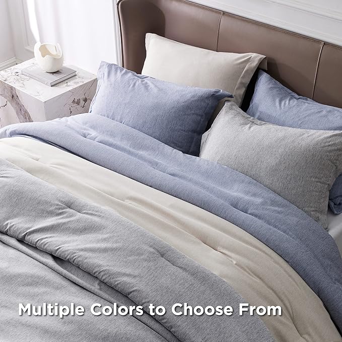 Bedsure Full Comforter Set - Navy Blue Soft Bedding for All Seasons, Cationic Dyed Bed Set, 3 Pieces, 1 Full Size Comforter (82"x86") and 2 Pillow Shams (20"x26"+2")