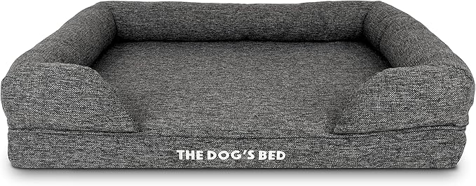 The Dog’s Bed Replacement Outer Cover, Linen Fabric, Grey Linen, Medium