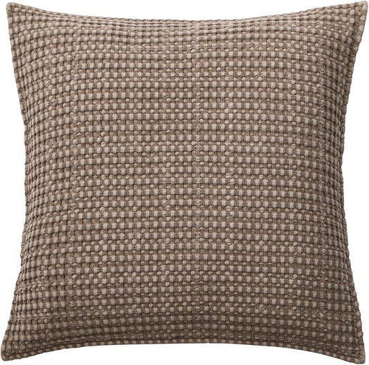 Levtex Home - Mills Waffle - Decorative Pillow - Poly Filled - Cocoa - Sham Size (20 x 20in.)