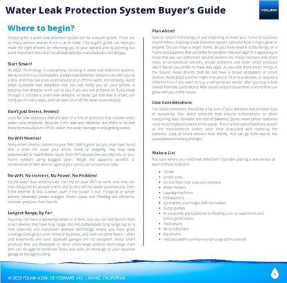 YoLink Water Leak Detection Starter Kit, w/SpeakerHub Audio/Talking Hub & Water Leak Sensors, LoRa Up to 1/4 Mile Open-Air Range, SMS/Text, Email & Push Notifications, w/Alexa, IFTTT, Home Assistant