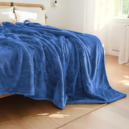 Electric Heated Blanket Queen Size 84"×90" Dual Control, 5 Heating Settings & 10Hs Auto Off, Overheat Protect, Energy Efficient, for Sofa & Bed, Machine Washable, Denim Blue