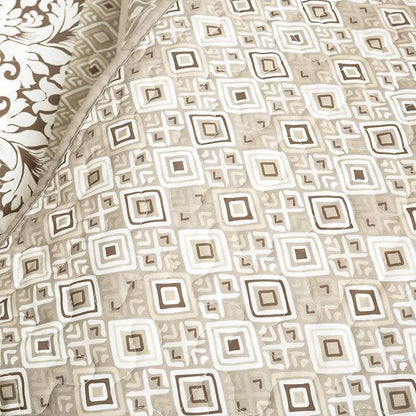 Lush Decor Boho Stripe Reversible Cotton Quilt 3-Piece Set, King, Neutral - Bold Colorful Bohemian Bedding Set