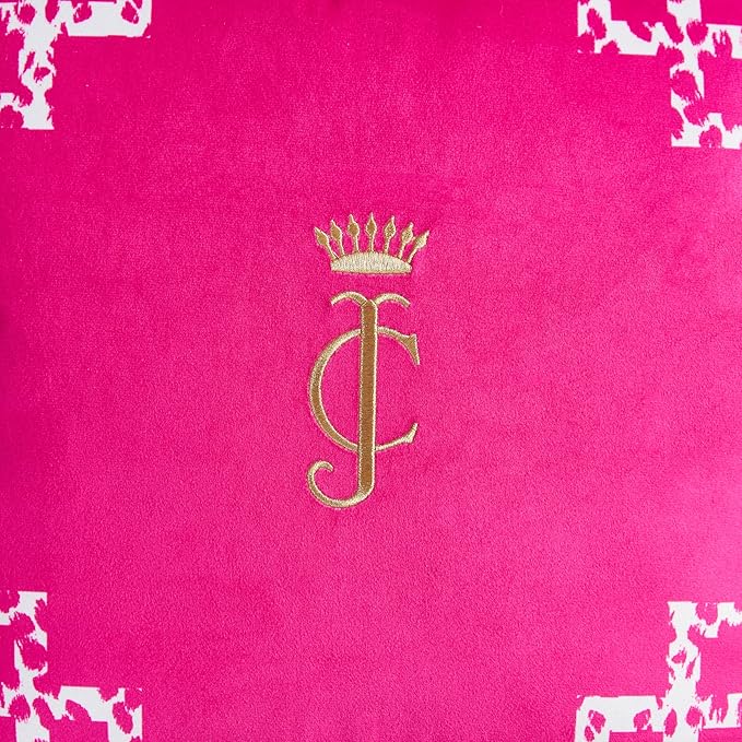 Juicy Couture Decorative Accent Throw-Pillows, 20"x20", Lattice Hot Pink