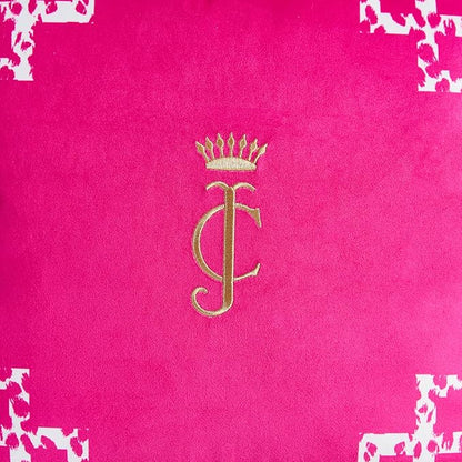 Juicy Couture Decorative Accent Throw-Pillows, 20"x20", Lattice Hot Pink