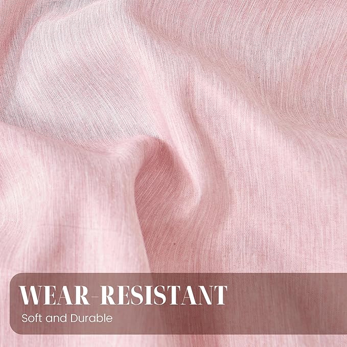 DECMAY Full Comforter Set with Sheets, 7 Pieces Pink Full Bedding Set, Cationic Dyeing Bed in a Bag with Comforter, Flat Sheet, Fitted Sheet, Pillowcase and Pillow Sham (Full, Pink) | full comforter set, full bedding set, full bed set