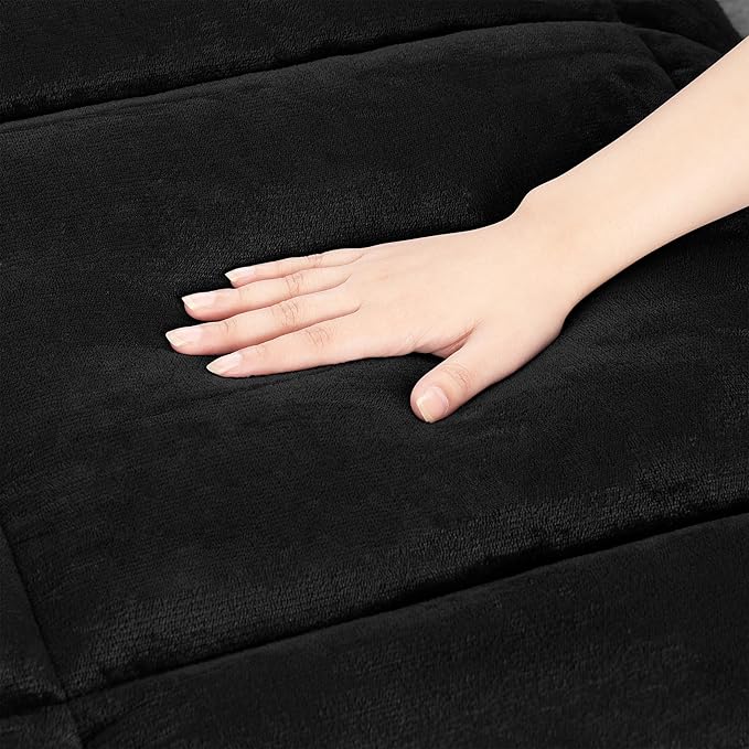 Utopia Bedding Micromink Sherpa Fleece Twin Comforter Set with 1 Pillow Sham, Plush and Warm Bedding Comforter Sets, Down Alternative Comforter, Ultra Soft and Cozy Comforter Set (Twin, Black)