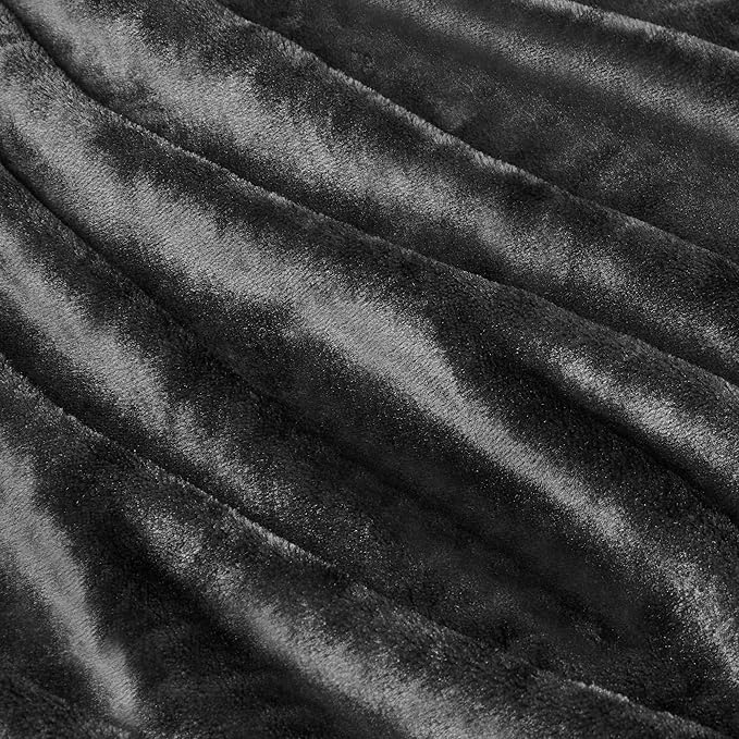 Basics Soft Fleece Throw Blanket, Lightweight Cozy Blanket for Couch & Sofa, 50 x 60 Inches, Black
