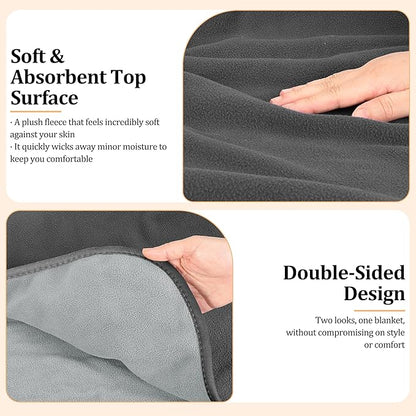 Catalonia Waterproof Blanket for Bed, Reversible Fleece Bed Sofa Cover, Washable Liquid Proof Furniture Protector