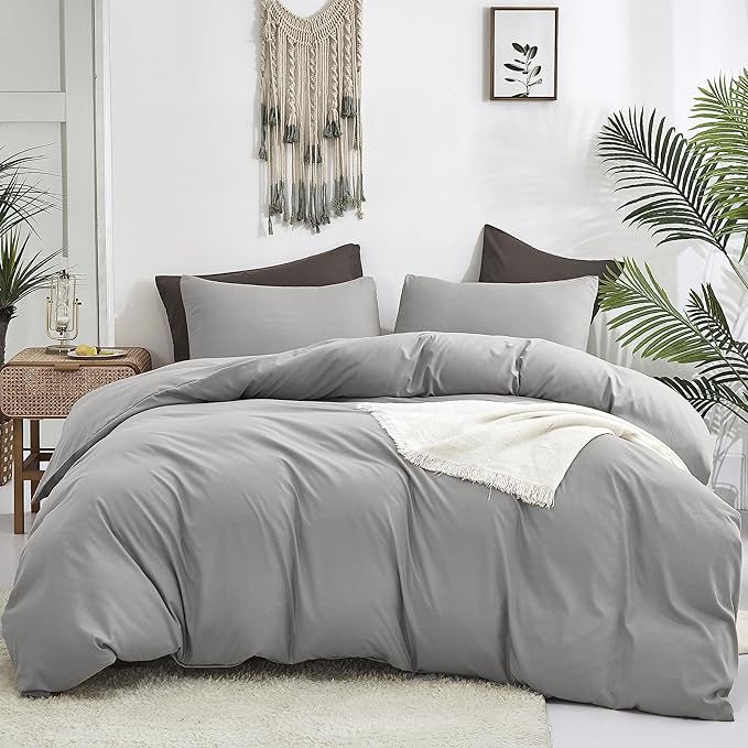 Cottonight Silver Grey Comforter Sets Twin Light Gray Bedding Comforter Set Women Men Solid Pure Gray Blanket Quilts Fuzzy Breathable Light Grey Bedding Comforter Sets for Twin Bed