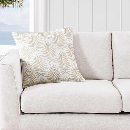 Tommy Bahama Throw Pillow Super Soft Constructions, Ideal for Couch or Bed, Tropical Home Essentials, 20" x 20", Field of Fronds Beige