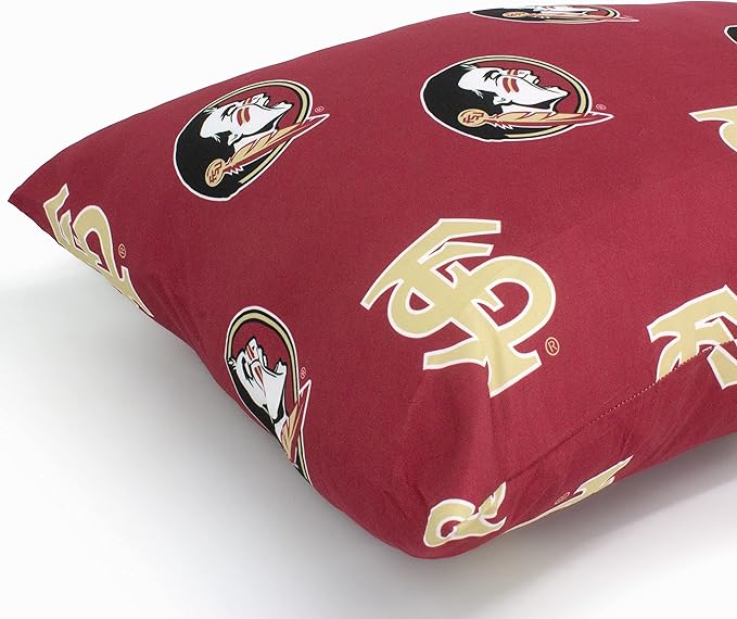 College Covers Everything Comfy Florida State Seminoles Pillowcase Pair, King, 20" x 40", Includes 2 King Pillowcases
