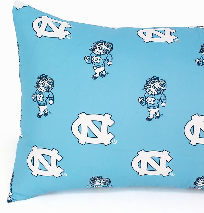 College Covers Everything Comfy North Carolina Tar Heels King Pillowcase Pair, King, 20" x 40", Includes 2 King Pillowcases