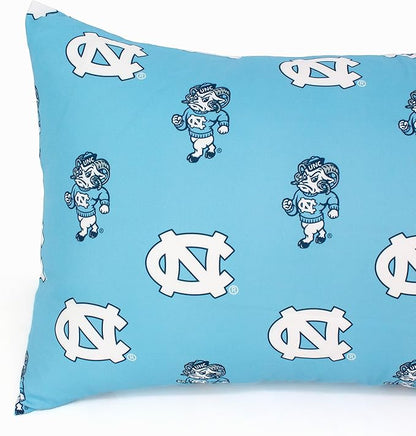 College Covers Everything Comfy North Carolina Tar Heels King Pillowcase Pair, King, 20" x 40", Includes 2 King Pillowcases