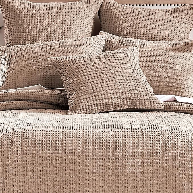 Levtex Home - Mills Waffle - Decorative Pillow - Poly Filled - Blush - Sham Size (20 x 20in.)