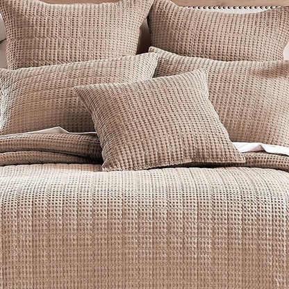 Levtex Home - Mills Waffle - Decorative Pillow - Poly Filled - Blush - Sham Size (20 x 20in.)