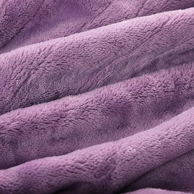 Electric Heated Blanket Full Size 72"x84",Fast Heating, Soft Plush Microplush for Bed & Couch, 10 Hours Auto Off 5 Heating Levels, Machine Washable, Gifts for Grandma & Family-Light Purple