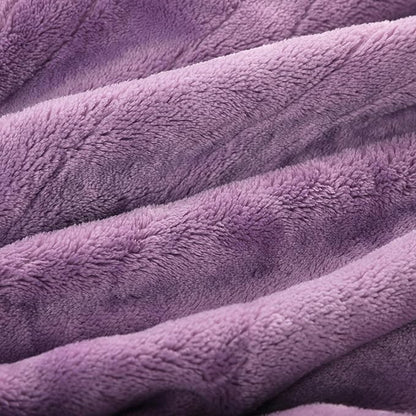 Electric Heated Blanket Full Size 72"x84",Fast Heating, Soft Plush Microplush for Bed & Couch, 10 Hours Auto Off 5 Heating Levels, Machine Washable, Gifts for Grandma & Family-Light Purple