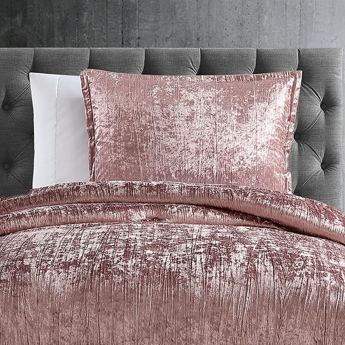 Riverbrook Home Turin Plush Comforter Set, Twin, Blush, 2-Piece Set