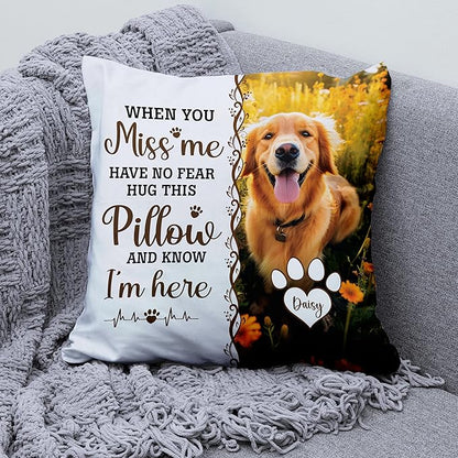 Personalized Pet Photo Memorial Throw Pillow (Insert Included), Dog Memorial Gifts For Loss Of Dog, Loss Of Dog Sympathy Gifts, Photo Pillow, Square Pillows, Pet Loss Gifts, Dog Memorial Gifts