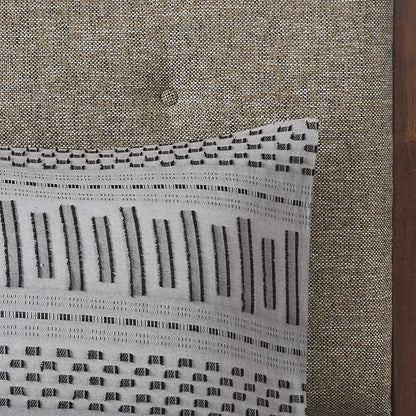 INK+IVY Rhea 100% Cotton Duvet Set Mid Century Modern Boho Design, All Season Comforter Cover Bedding Set, Matching Shams, King/Cal King, Geometric Clipped Jacquard Grey 3 Piece