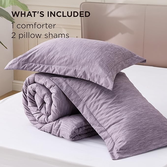 Bedsure Queen Comforter Set - Dark Red Comforter Queen Size, Soft Bedding for All Seasons, Cationic Dyed Bedding Set, 3 Pieces, 1 Comforter (90"x90") and 2 Pillow Shams (20"x26"+2")