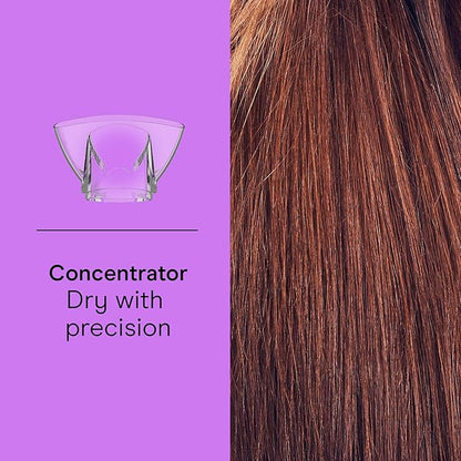 Conair Double Ceramic Hair Dryer, 1875W Blow Dryer with Diffuser and Concentrator, Ionic Conditioning, 3 Heat & 2 Speed Settings, Amazon Exclusive, White