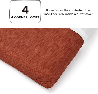 Bedsure King Size Comforter Set - Burnt Orange Soft Bedding for All Seasons, Cationic Dyed Bed Set, 3 Pieces, 1 King Size Comforter (104"x90") and 2 Pillow Shams (20"x36"+2")