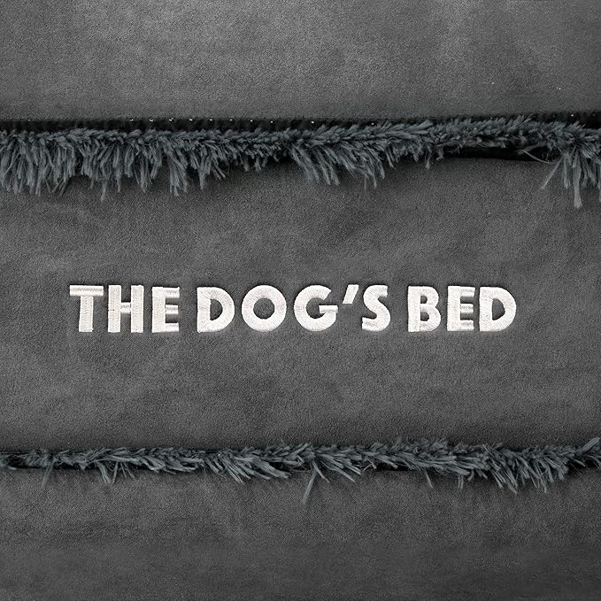 The Dog’s Bed Orthopedic Memory Foam Dog Bed Mattress, Fur Fabric, Grey Fur, XXL, 6-Inch
