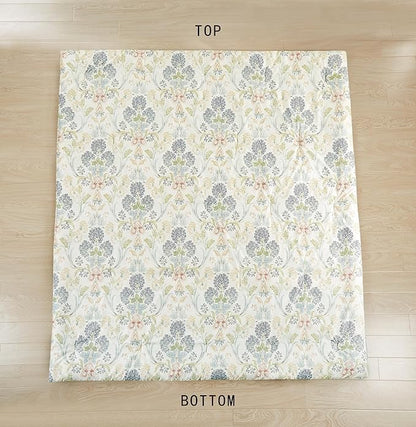 Chezmoi Collection Alyssa 3-Piece Boho Floral Comforter Set, Full - Floral Medallion Multicolor Blue Green Red Yellow White Printed Microfiber Lightweight Bedding Set