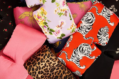 Glow People Silk Sleep Mask – 100% Mulberry Silk Eye Mask for Sleeping, Total Blackout, Cloud-Soft and Adjustable for Beauty Sleep and Travel - Red Tiger