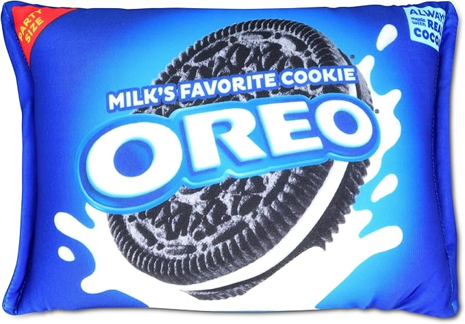 iscream Oreo Package Photoreal Print 12" x 7" Microbead Mini Accent Pillow