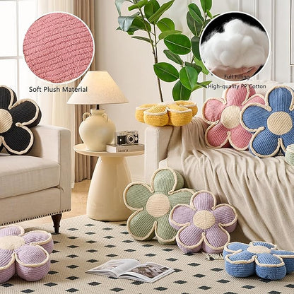 Flower Pillow Pink Flowers Shaped Cushion Decorative Daisy Pillow for Bed Couch Cute Throw Pillows