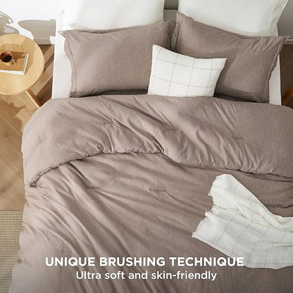 Bedsure Oversized Queen Comforter Set - Khaki Soft Bedding for All Seasons, Cationic Dyed Bed Set, 3 Pieces, 1 Oversized Queen Size Comforter (98"x98") and 2 Pillow Shams (20"x36"+2")