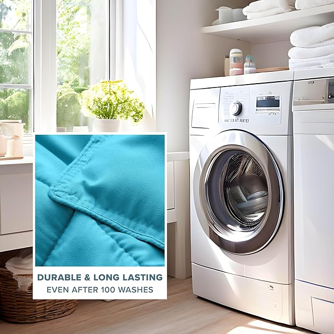 Bare Home Comforter Set - Twin/Twin Extra Long Size - Ultra-Soft - Goose Down Alternative - Premium 1800 Series - All Season Warmth (Twin/Twin XL, Aqua)