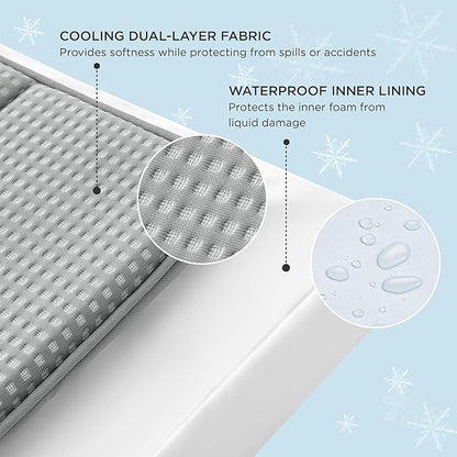 Bedsure Cooling Dog Bed for Crate - Large Comfy Flat Puppy Beds with Removable Washable Cover, Orthopedic Egg Crate Foam Pet Mat, Suitable for Pet Up to 50 lbs