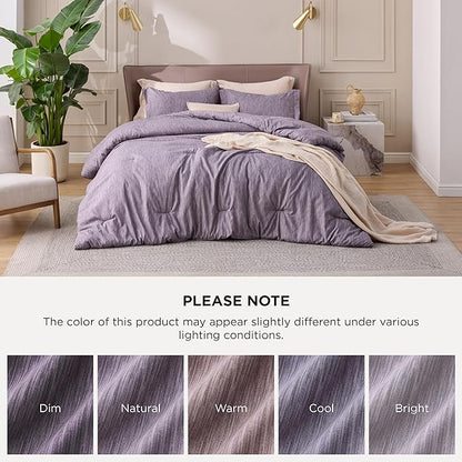 Bedsure Full Comforter Set - Dark Red Soft Bedding for All Seasons, Cationic Dyed Bed Set, 3 Pieces, 1 Full Size Comforter (82"x86") and 2 Pillow Shams (20"x26"+2")