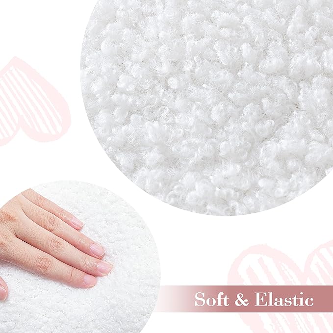 AELS Heart Shaped Pillow, Set of 2, Heart Decorative Throw Pillows, Boucle Love Cute Pillows 20 & 16 Inches, Valentines Day Decorations, Wedding Decor, Living Room Bedroom Nursery Decor, White