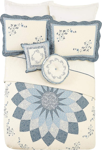 Modern Heirloom Charlotte Standard Sham, Blue, 26" x 20"