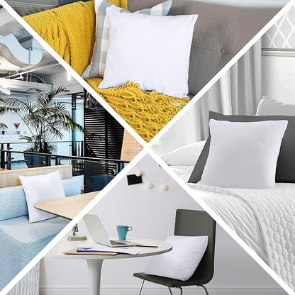 Utopia Bedding Throw Pillows (Set of 1, White) – 22 x 22 Inches Down Alternative Pillows for Bed, Sofa, and Couch - Fluffy Decorative Stuffer Pillow for Indoors & Outdoors