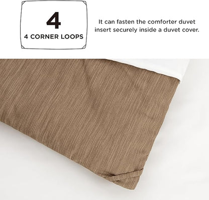 Bedsure King Size Comforter Set - Brown Soft Bedding for All Seasons, Cationic Dyed Bed Set, 3 Pieces, 1 King Size Comforter (104"x90") and 2 Pillow Shams (20"x36"+2")