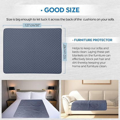 Waterproof Blanket, Dog Couch Cover, Dog Blankets for Car, Pet Couch Covers for Sofa, Furniture Protectors, Outdoor Picnic, Incontinent Bed Protector, 7 Layered