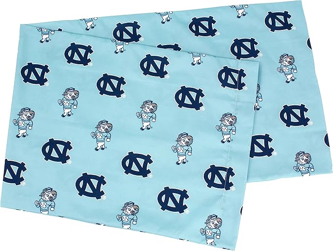 College Covers Everything Comfy North Carolina Tar Heels - Pillowcase, Body Pillow, 20" x 60", Includes 1 Pillowcase