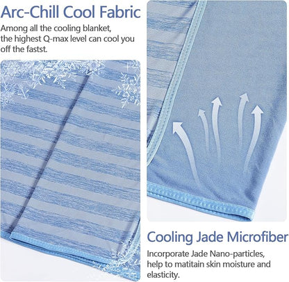 Guohaoi Cooling Blankets for Hot Sleepers,Arc-Chill Q-Max >0.5 Cool Fiber,100% Oeko-Tex Certified,Twin Full Size Lightweight Summer Cool Blanket for Travel/Outdoor Ultra Cold Breathable,60''x90''
