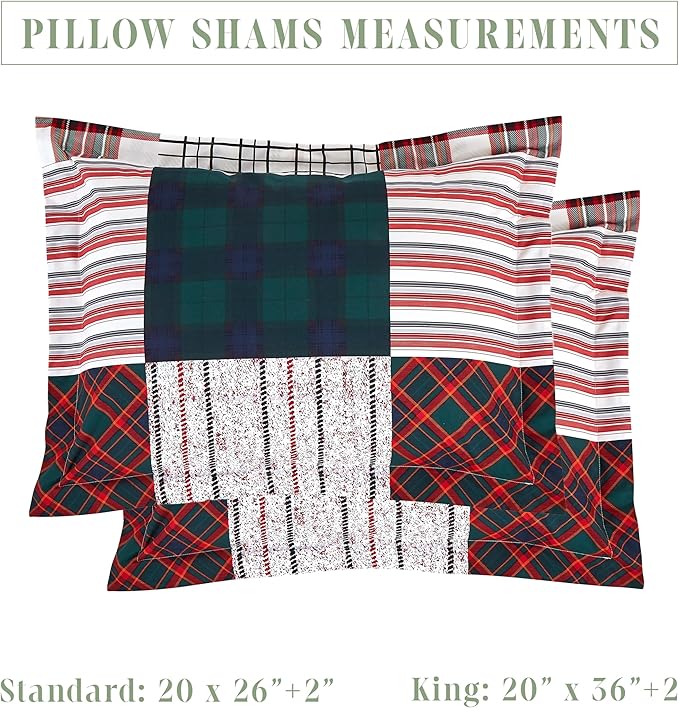 Elegant Comfort 8-Piece Cabin Lodge Patch Reversible Comforter Set - All Season Bed in a Bag, 4-Piece Sheet Set Featuring Smart Pockets, Matching Shams and Decorative Pillow, Twin/Twin XL, Burgundy
