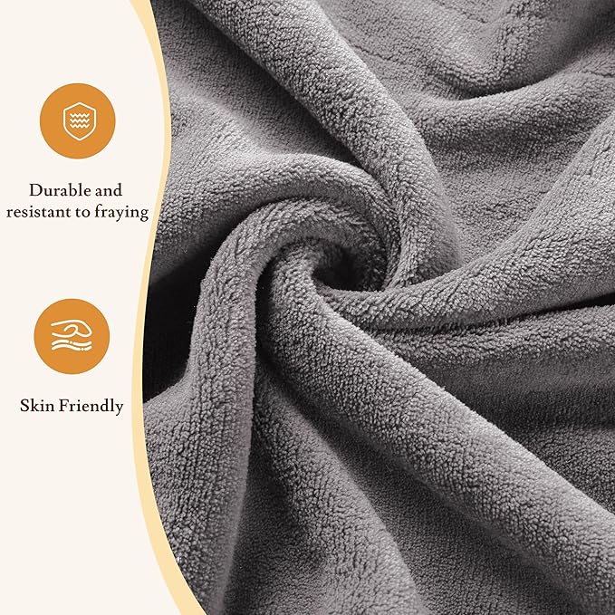 Electric Heated Blanket 84"x90" Queen Size - 4 Heat Settings & Dual Controllers, 10H Auto Shut Off, Ultra-Soft Coral Fleece Heated Blanket with Overheat Protection, Cozy and Comfortable, Light Grey