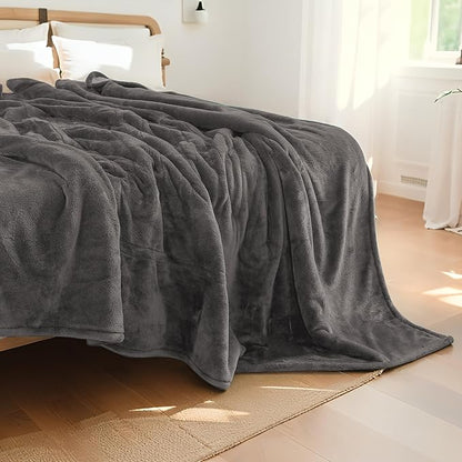 Electric Heated Blanket Queen Size 84"x90", Soft Plush Microplush for Bed, Dual Controllers & Heating Zones, 10 Hs Auto Off & 4 Heating Levels, Machine Washable, Gifts for Family-Light Gray