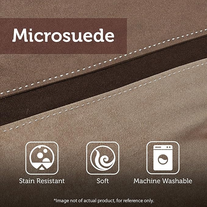 Madison Park Boone Cozy Comforter Set, Faux Suede, Deluxe Hotel Styling All Season Down Alternative Bedding Matching Shams, Decorative Pillow, California King (104 in x 92in), Rustic Brown 7 Piece