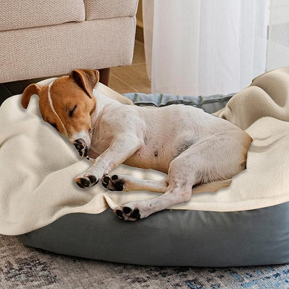 Fleece Throw Blanket Bulk Fleece Blankets Solid Lightweight Warm Soft Cozy Pet-Friendly for Home Bed Sofa Couch Dorm Office Wedding Gifts Travel Airplane for Seasons (Beige, Pack of 6-50x60 Inches)