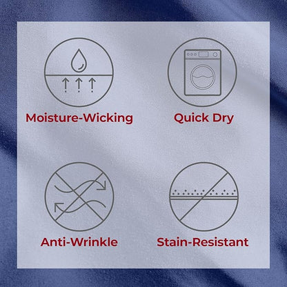 Mellanni Split King Sheets Set - 5 PC Iconic Collection Bedding - Hotel Luxury, Extra Soft, Cooling Bed Sheets - Wrinkle, Fade, Stain Resistant (Split King, Blue Nova)